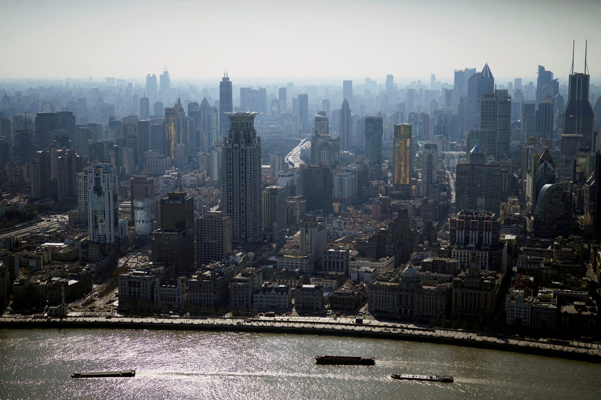 A file photo view of the Huangpu River and Shanghai skyline. Source: Reuters