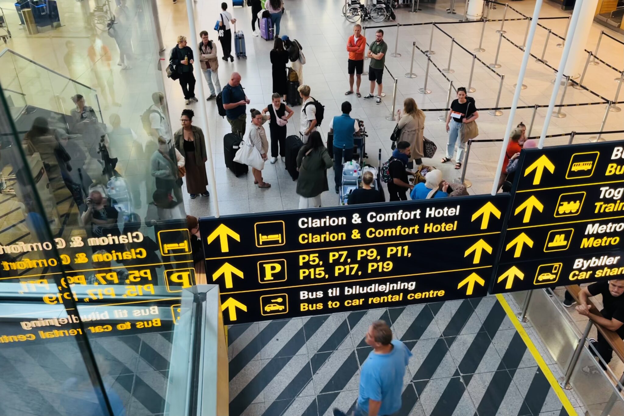 Passengers arriving at Copenhagen’s airport in August 2023. 